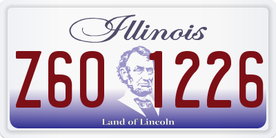 IL license plate Z601226