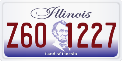 IL license plate Z601227