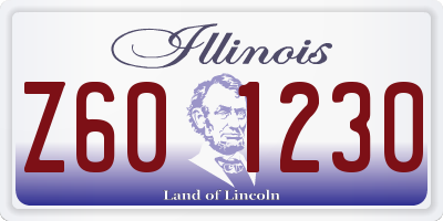 IL license plate Z601230
