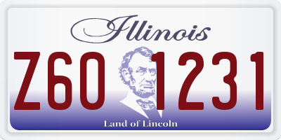 IL license plate Z601231