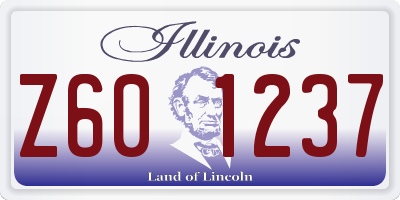 IL license plate Z601237