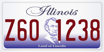 IL license plate Z601238