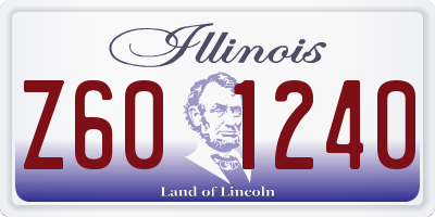 IL license plate Z601240