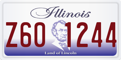 IL license plate Z601244