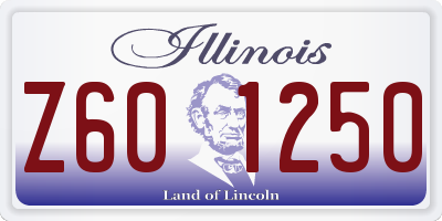 IL license plate Z601250