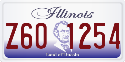 IL license plate Z601254