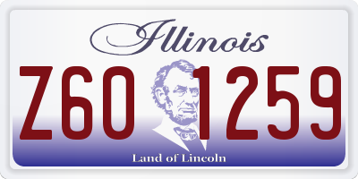 IL license plate Z601259