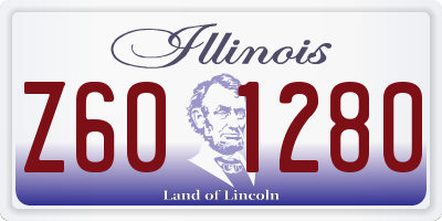IL license plate Z601280