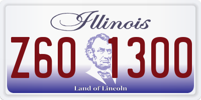 IL license plate Z601300