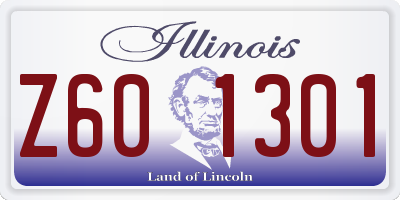 IL license plate Z601301
