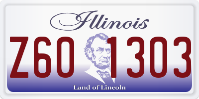 IL license plate Z601303
