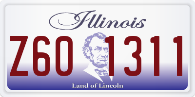 IL license plate Z601311