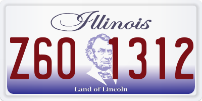 IL license plate Z601312