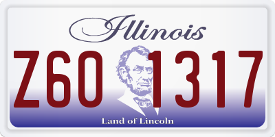 IL license plate Z601317