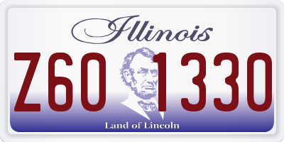 IL license plate Z601330