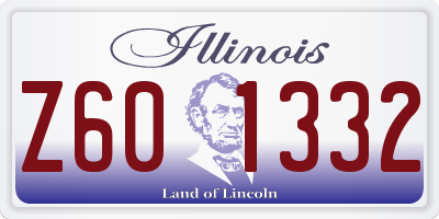 IL license plate Z601332