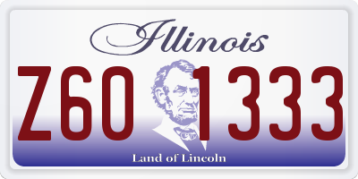 IL license plate Z601333