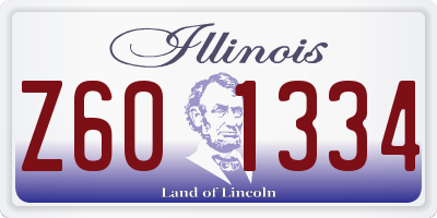 IL license plate Z601334