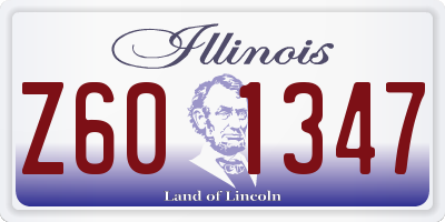 IL license plate Z601347