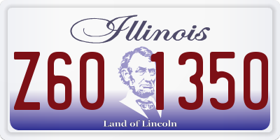 IL license plate Z601350