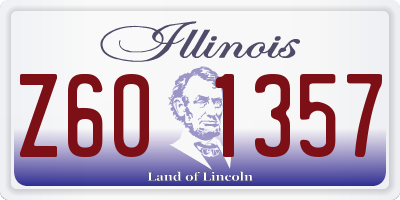 IL license plate Z601357