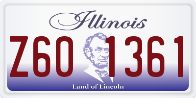 IL license plate Z601361