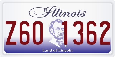 IL license plate Z601362
