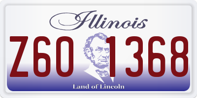 IL license plate Z601368