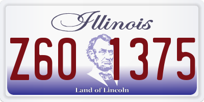 IL license plate Z601375