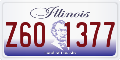 IL license plate Z601377
