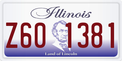 IL license plate Z601381