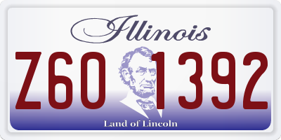 IL license plate Z601392