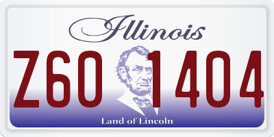 IL license plate Z601404