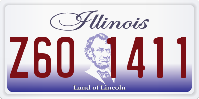 IL license plate Z601411