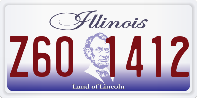 IL license plate Z601412