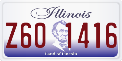 IL license plate Z601416
