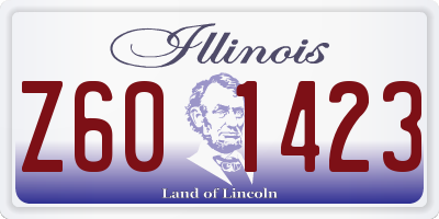 IL license plate Z601423