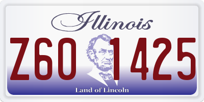 IL license plate Z601425