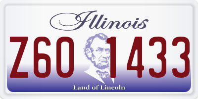 IL license plate Z601433