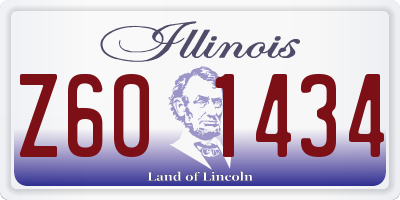 IL license plate Z601434