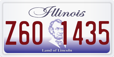 IL license plate Z601435
