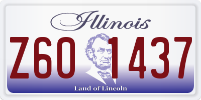 IL license plate Z601437