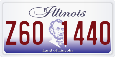IL license plate Z601440