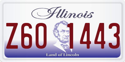 IL license plate Z601443