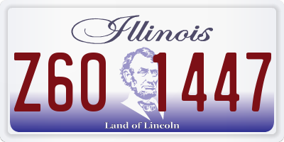 IL license plate Z601447