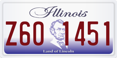 IL license plate Z601451
