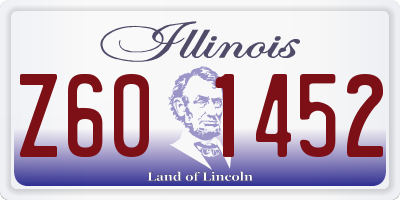 IL license plate Z601452