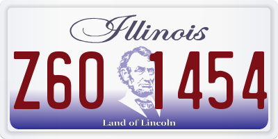 IL license plate Z601454