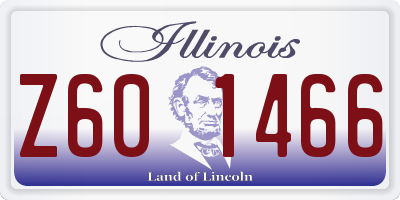 IL license plate Z601466