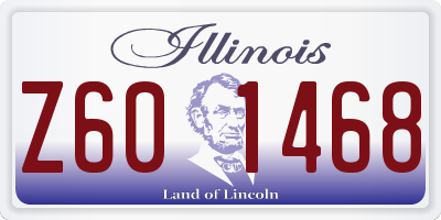 IL license plate Z601468